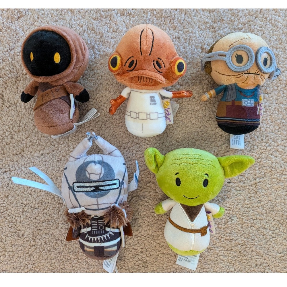 Hallmark Itty Bittys Star Wars Desert Planet Aliens Outsiders Plush Lot 4"
